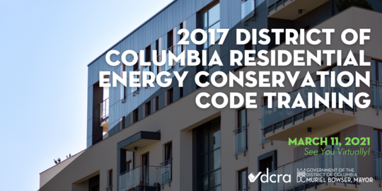 2017 DC Residential Energy Conservation Code Training
