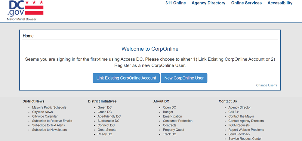 CorpOnline Sign-In Page