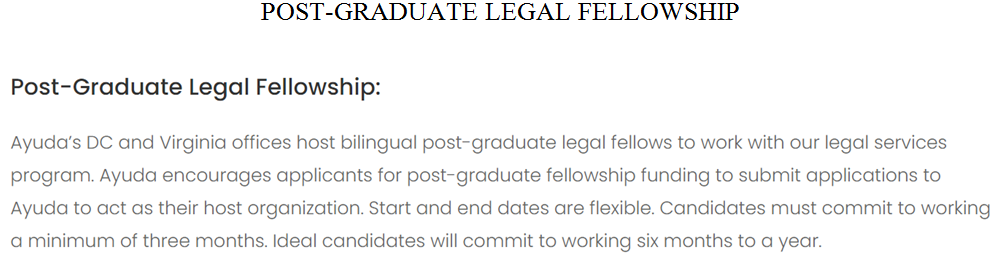 ayuda fellowship