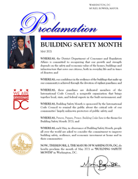 Building Safety Month Proclamation