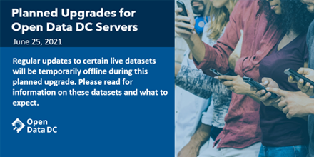 Open Data Dc Planned Upgrades for Open Data DC Servers on June 25, 2021