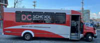 Red SchoolConnect Bus
