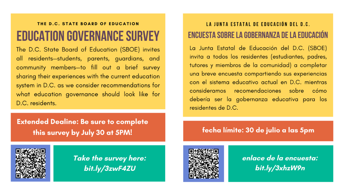 Flyer for the education governance survey