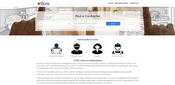 Contractor Rating System Landing Page