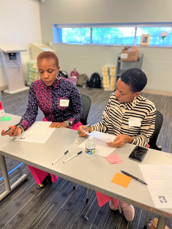 Job seekers at Anacostia Public Library Co-Creation Session 2