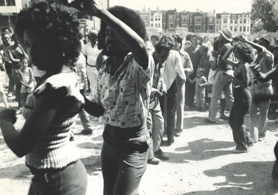 Saturday dance party in Community Park West