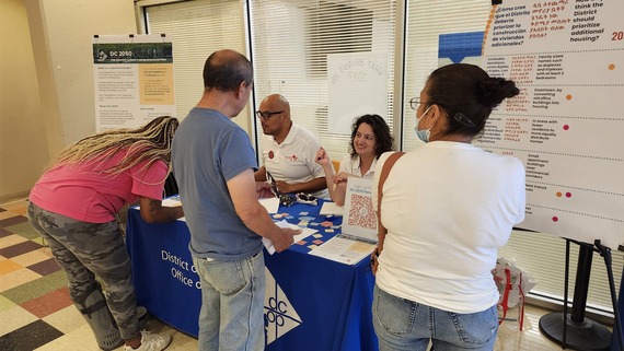 DC 2050 team tabling at Mary’s Center, June 12