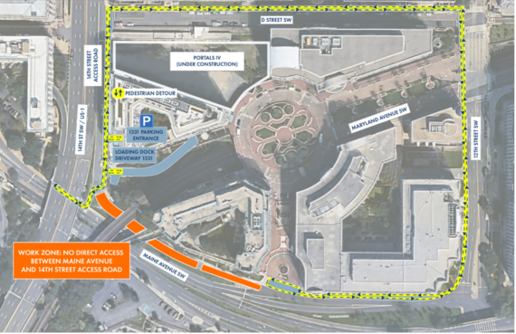 Pedestrian Detour Map