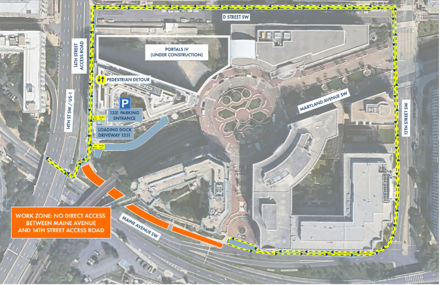 Pedestrian Detour Map