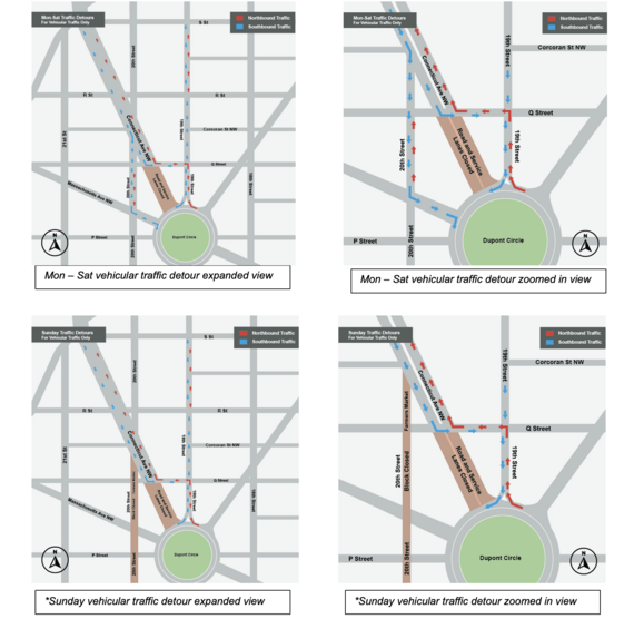 Dupont Deckover Traffic Detours