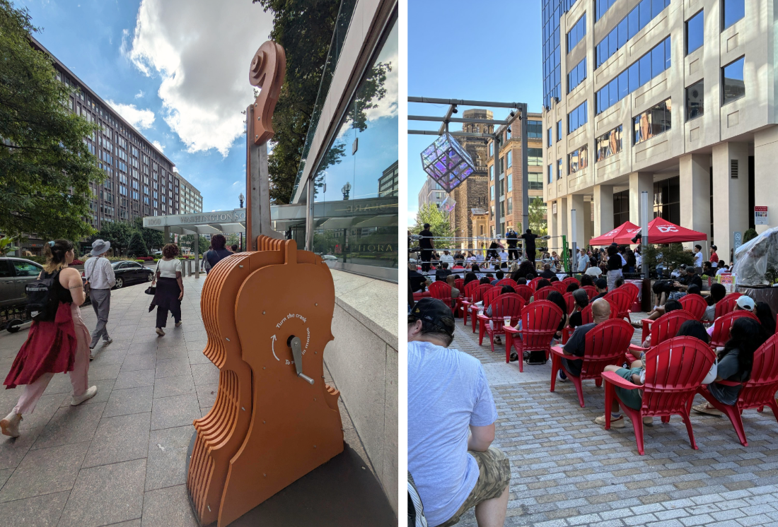 Streets for People Art Ave Sculpture and Mexican Wrestling Event