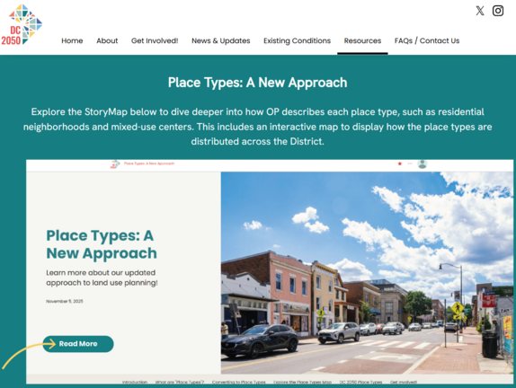 Place types StoryMap screenshot