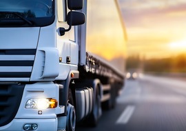 Commercial Vehicle Sunset
