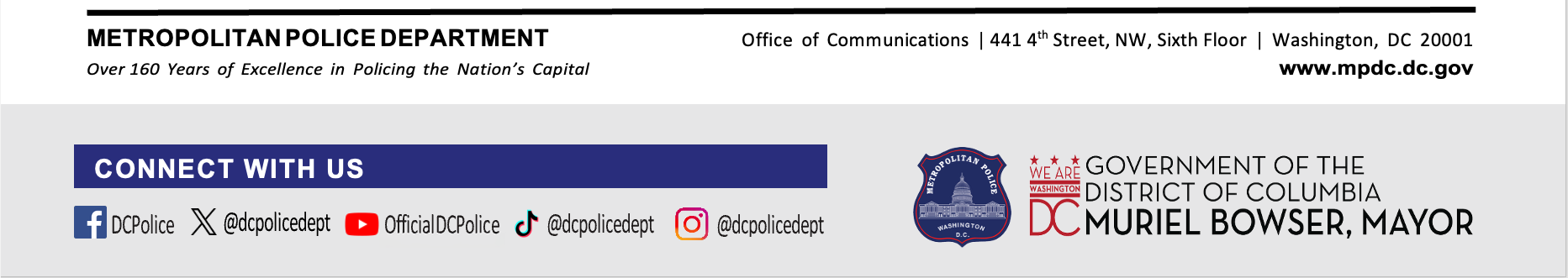 MPD Standard Press Release Footer