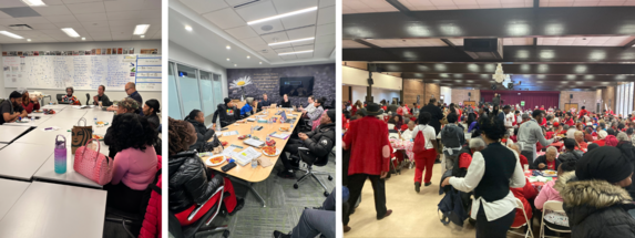 Group photos of attendees at recent tabling and focus group events
