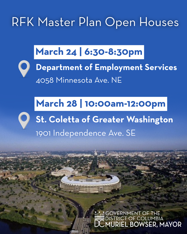 Join an upcoming RFK master plan open house.