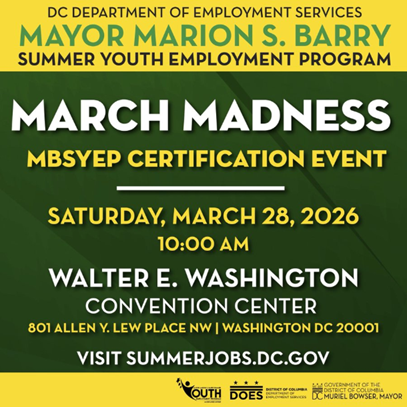 Summer Employment Program certification event at the Convention Center on March 28.