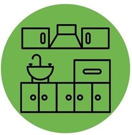 Icon of a kitchen space