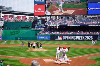 Opening day at Nationals Park. 