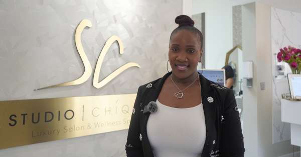 Ngina Thomas owner of Studio Chique a luxury salon in Rhode Island NE
