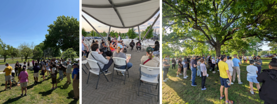 Collage of OP photos from RFK site walks in April 2026