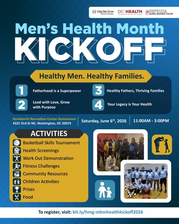 On Saturday, DC Health is hosting a kickoff of Men's Health Month. 