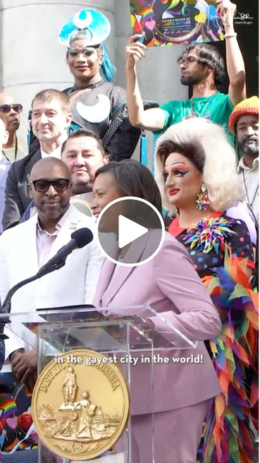 Image that links to the Mayor's pride video. 