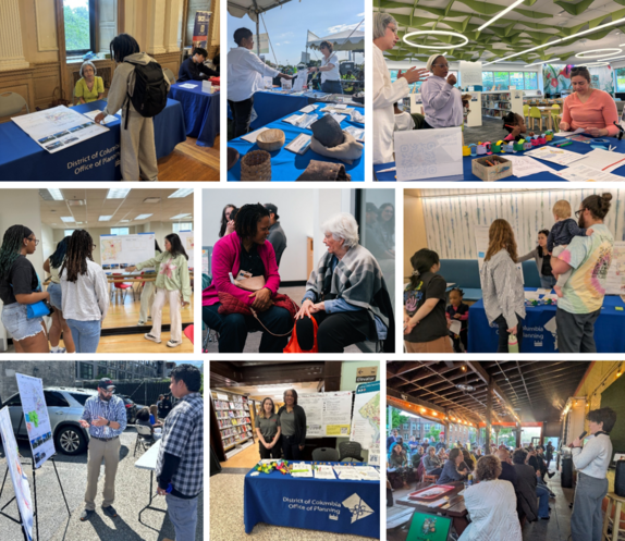 photo collage from DC 2050 outreach