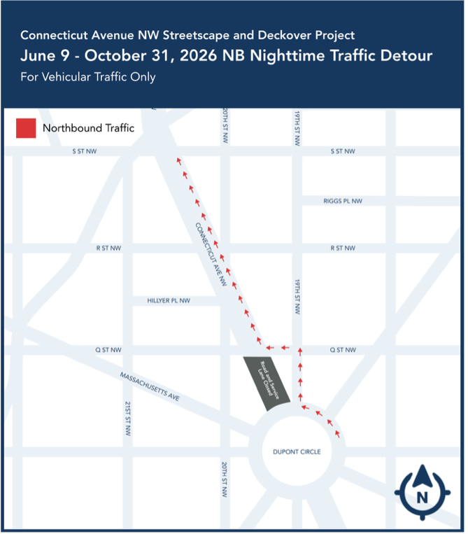 June 9 - October 31,2026 NB Nightime Traffic Detour