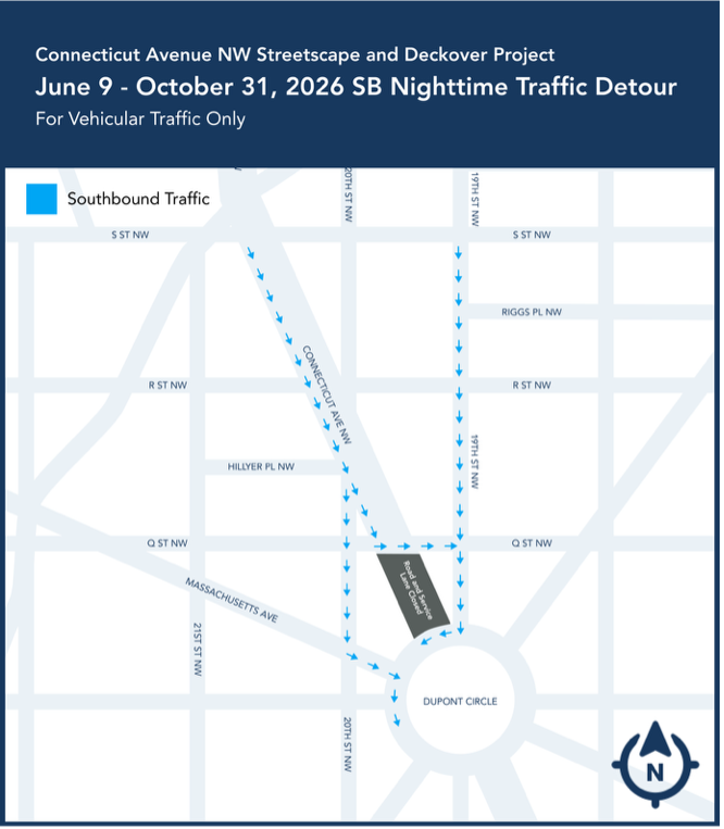 June 9 - October 31, 2026 SB Nightime Traffic Detour