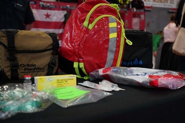 Photo of supplies used to support DC's Whole Blood Program, which is supported by the American Red Cross.