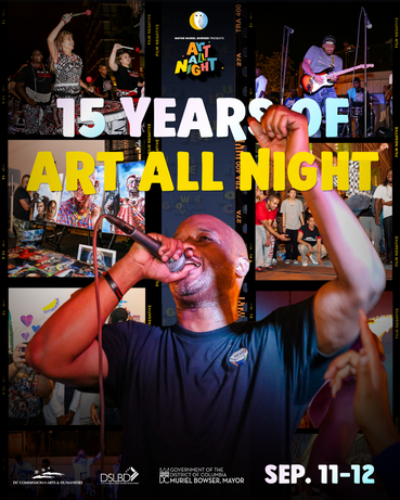 Image promotes Art All Night 2026 which begins tonight, Friday, September 11. 