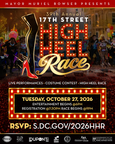 Image promotes the upcoming 17th Street High Heel Race.