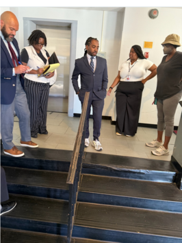 CM White with the public