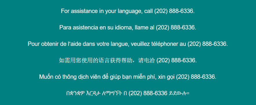 For help in your language