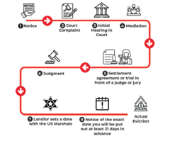 Eviction process flowchart graphic