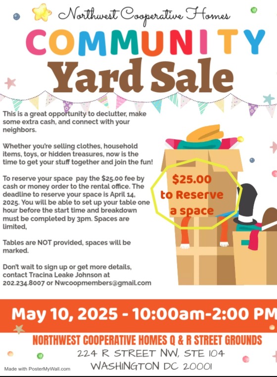 Northwest Cooperative Homes yard sale