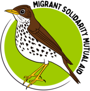 Wood thrush logo for Migrant Solidarity Mutual Aid DMV