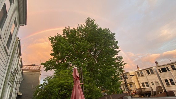 Rainbow over my back deck on May 4th