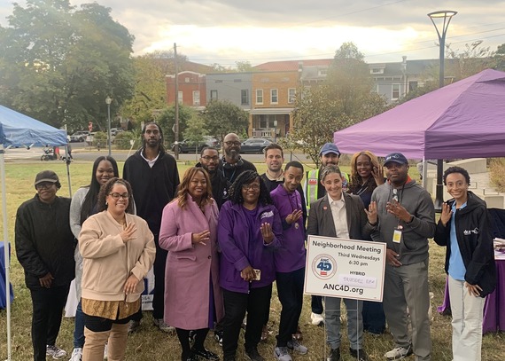 Commissioner Cava, Councilmember Janeese Lewis George, and the Ward 4 team at a pop-up event in October 2025