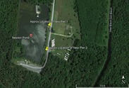 Aerial view map of the Newton Pond fishing pier