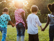 Children holding hands