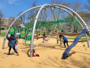 Children playing at a playground