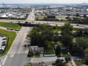 Aerial view of Rt. 9 and surrounding community.