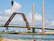 Sand bypass system at the Indian River Inlet.