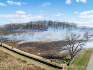 A controlled burn at Brandywine Creek in March 2024 helped clear a meadow for native plants and wildlife habitat.