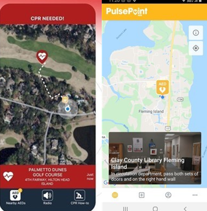 Pulse Point App Screens