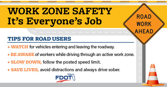 work zone safety is everyone's job graphic