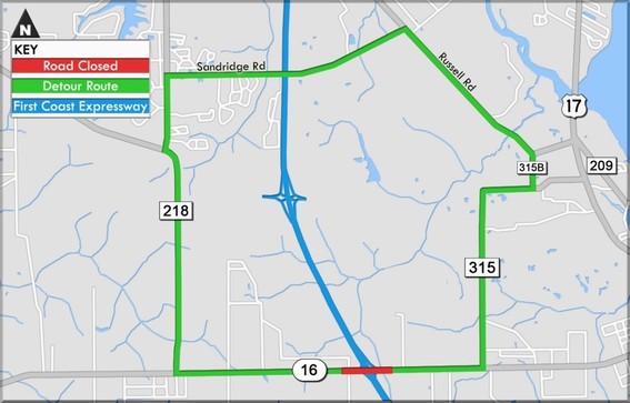 FCE overnight detour for March 22 