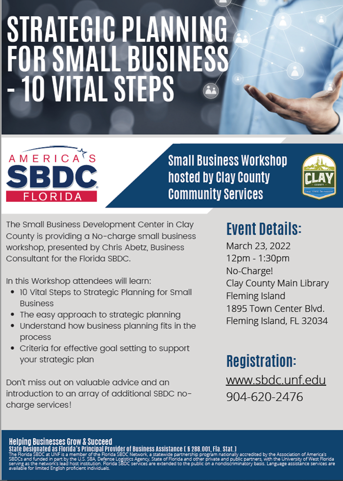 flyer for Small business workshop 